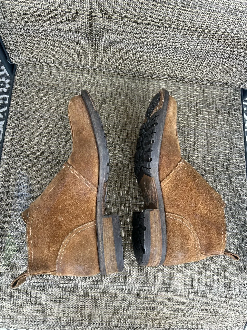 Gordon Rush men’s 10.5 Italian Tan Brown Suede Chukka Low Boots Snap Ankle shoes